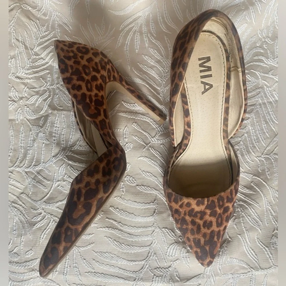 MIA Leopard Print Women's Heels Size 4.5